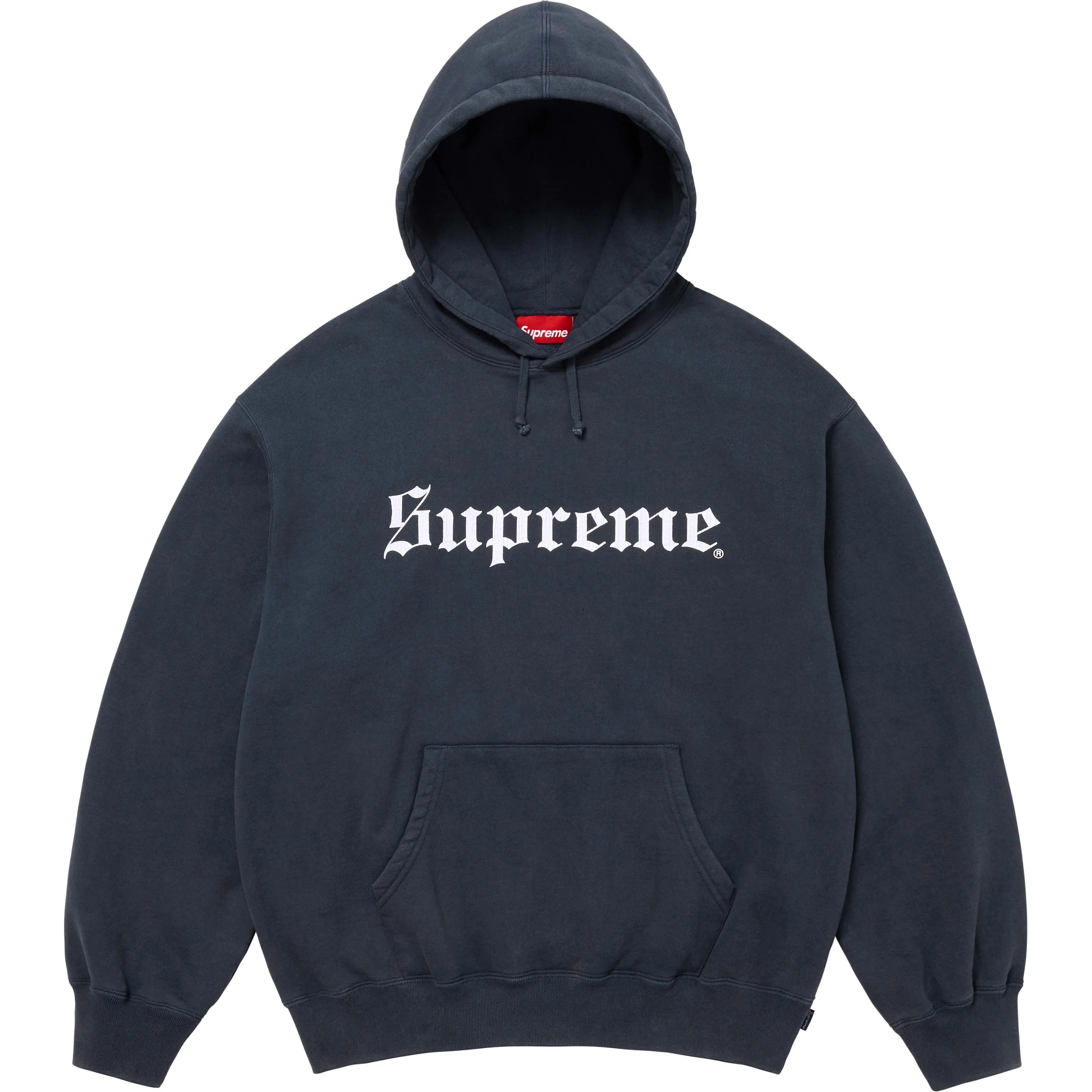 Washed Old English Hooded Sweatshirt view 8